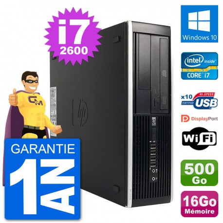 PC HP Compaq Pro 6300 SFF Intel i7-2600 RAM 16Go Disque 500Go Windows 10 Wifi