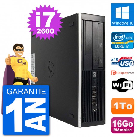 PC HP Compaq Pro 6300 SFF Intel i7-2600 RAM 16Go Disque Dur 1To Windows 10 Wifi