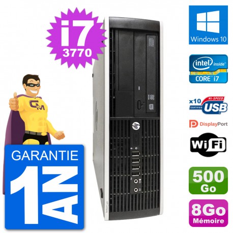 PC HP Compaq Pro 6300 SFF Intel i7-3770 RAM 8Go Disque Dur 500Go Windows 10 Wifi
