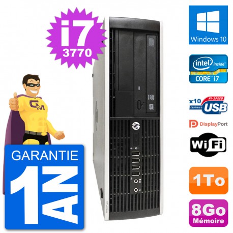 PC HP Compaq Pro 6300 SFF Intel i7-3770 RAM 8Go Disque Dur 1To Windows 10 Wifi