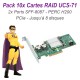 Lot 10 Cartes Raid Controller PCIe UCS-71 B Sata SAS DELL PERC H200 H216J 047MCV