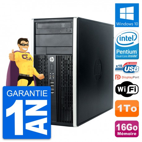 PC Tour HP Compaq Pro 6300 CMT Intel G630 RAM 16Go Disque 1To Windows 10 Wifi