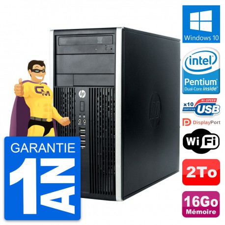 PC Tour HP Compaq Pro 6300 CMT Intel G630 RAM 16Go Disque 2To Windows 10 Wifi