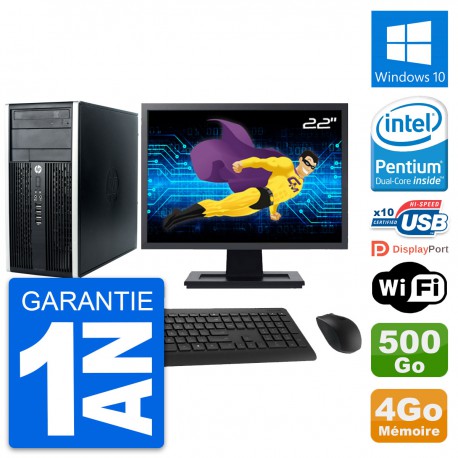 PC Tour HP Pro 6300 CMT Ecran 22" G630 RAM 4Go Disque Dur 500Go Windows 10 Wifi