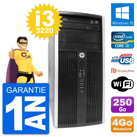 PC Tour HP Pro 6300 CMT Intel i3-3220 RAM 4Go Disque Dur 250Go Windows 10 Wifi