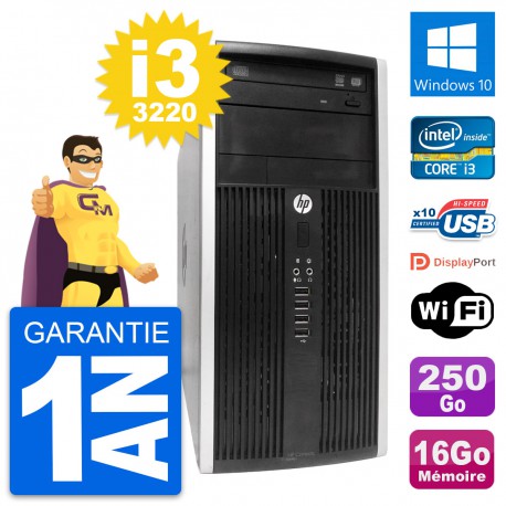 PC Tour HP Pro 6300 CMT Intel i3-3220 RAM 16Go Disque Dur 250Go Windows 10 Wifi