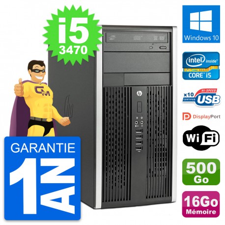 PC Tour HP Pro 6300 CMT Intel i5-3470 RAM 16Go Disque Dur 500Go Windows 10 Wifi
