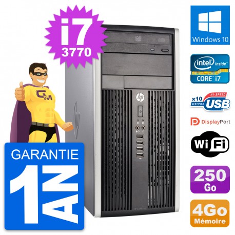 PC Tour HP Pro 6300 CMT Intel i7-3770 RAM 4Go Disque Dur 250Go Windows 10 Wifi