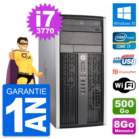 PC Tour HP Pro 6300 CMT Intel i7-3770 RAM 8Go Disque Dur 500Go Windows 10 Wifi