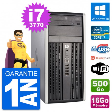 PC Tour HP Pro 6300 CMT Intel i7-3770 RAM 16Go Disque Dur 500Go Windows 10 Wifi