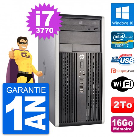 PC Tour HP Compaq Pro 6300 CMT Intel i7-3770 RAM 16Go Disque 2To Windows 10 Wifi