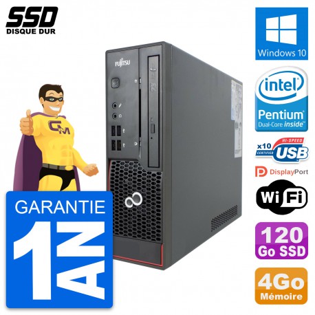 Mini PC Fujitsu Esprimo C720 SFF Intel G3220 RAM 4Go SSD 120Go Windows 10 Wifi