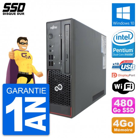 Mini PC Fujitsu Esprimo C720 SFF Intel G3220 RAM 4Go SSD 480Go Windows 10 Wifi
