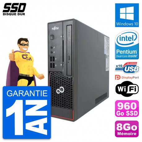 Mini PC Fujitsu Esprimo C720 SFF Intel G3220 RAM 8Go SSD 960Go Windows 10 Wifi