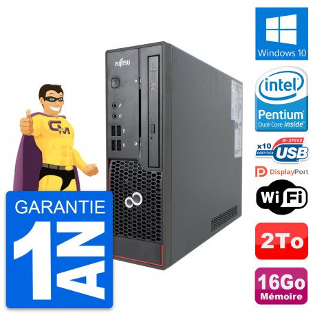 Mini PC Fujitsu Esprimo C720 SFF Intel G3220 RAM 16Go Disque 2To Windows 10 Wifi