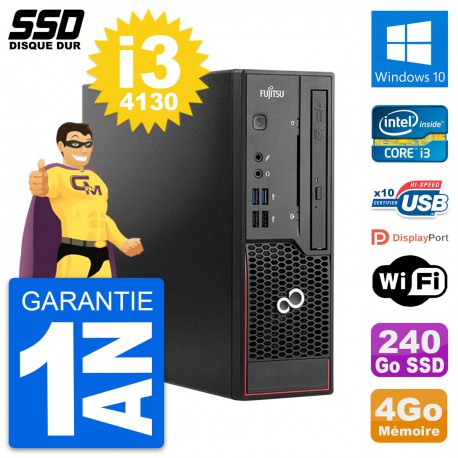 Mini PC Fujitsu Esprimo C720 SFF Intel i3-4130 RAM 4Go SSD 240Go Windows 10 Wifi