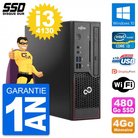 Mini PC Fujitsu Esprimo C720 SFF Intel i3-4130 RAM 4Go SSD 480Go Windows 10 Wifi