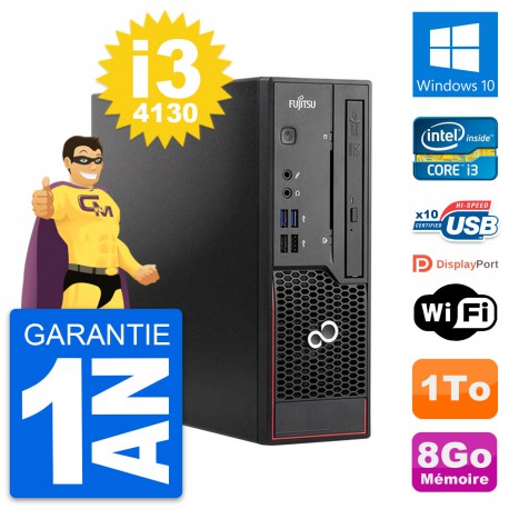 Mini PC Fujitsu Esprimo C720 SFF i3-4130 RAM 8Go Disque Dur 1To Windows 10 Wifi