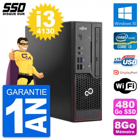 Mini PC Fujitsu Esprimo C720 SFF Intel i3-4130 RAM 8Go SSD 480Go Windows 10 Wifi