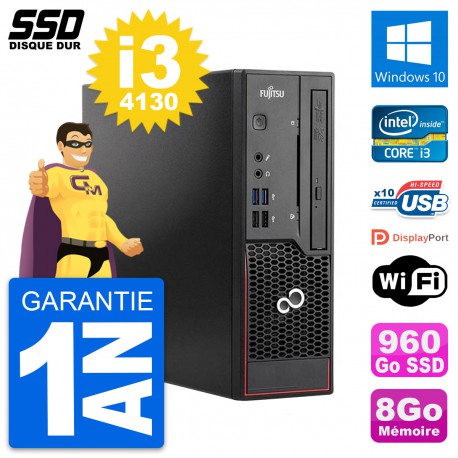 Mini PC Fujitsu Esprimo C720 SFF Intel i3-4130 RAM 8Go SSD 960Go Windows 10 Wifi