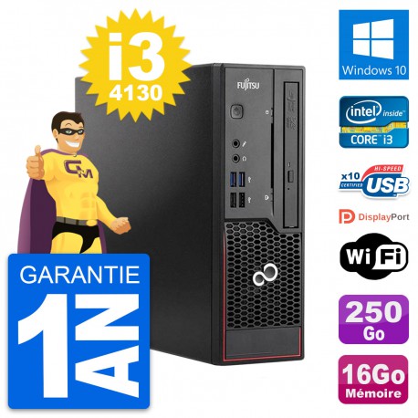 Mini PC Fujitsu Esprimo C720 SFF i3-4130 RAM 16Go Disque 250Go Windows 10 Wifi