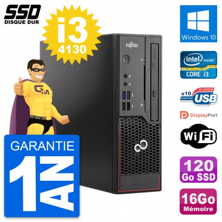 Mini PC Fujitsu Esprimo C720 SFF i3-4130 RAM 16Go SSD 120Go Windows 10 Wifi