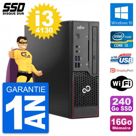 Mini PC Fujitsu Esprimo C720 SFF i3-4130 RAM 16Go SSD 240Go Windows 10 Wifi