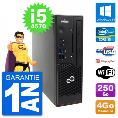 Mini PC Fujitsu Esprimo C720 SFF i5-4570 RAM 4Go Disque 250Go Windows 10 Wifi