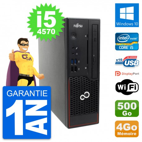 Mini PC Fujitsu Esprimo C720 SFF i5-4570 RAM 4Go Disque 500Go Windows 10 Wifi