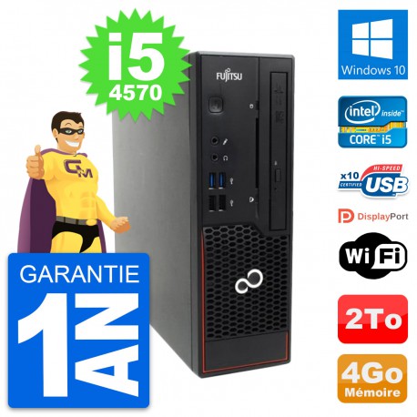 Mini PC Fujitsu Esprimo C720 SFF i5-4570 RAM 4Go Disque Dur 2To Windows 10 Wifi