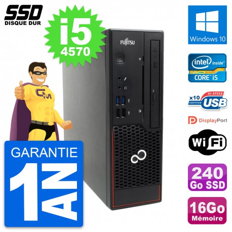 Mini PC Fujitsu Esprimo C720 SFF i5-4570 RAM 16Go SSD 240Go Windows 10 Wifi