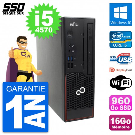 Mini PC Fujitsu Esprimo C720 SFF i5-4570 RAM 16Go SSD 960Go Windows 10 Wifi