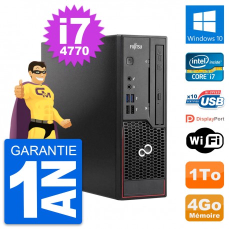 Mini PC Fujitsu Esprimo C720 SFF i7-4770 RAM 4Go Disque Dur 1To Windows 10 Wifi