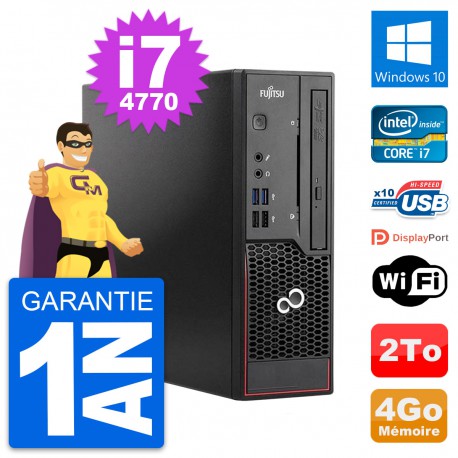 Mini PC Fujitsu Esprimo C720 SFF i7-4770 RAM 4Go Disque Dur 2To Windows 10 Wifi