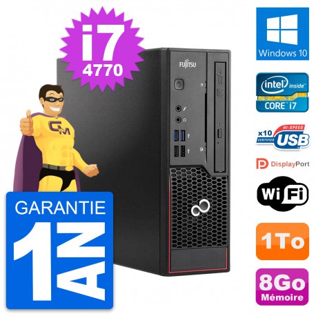 Mini PC Fujitsu Esprimo C720 SFF i7-4770 RAM 8Go Disque Dur 1To Windows 10 Wifi