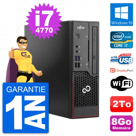 Mini PC Fujitsu Esprimo C720 SFF i7-4770 RAM 8Go Disque Dur 2To Windows 10 Wifi