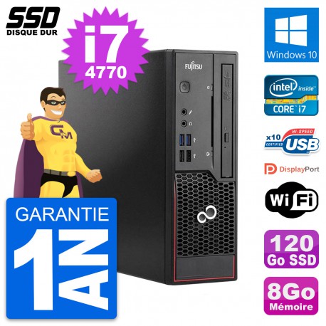 Mini PC Fujitsu Esprimo C720 SFF Intel i7-4770 RAM 8Go SSD 120Go Windows 10 Wifi