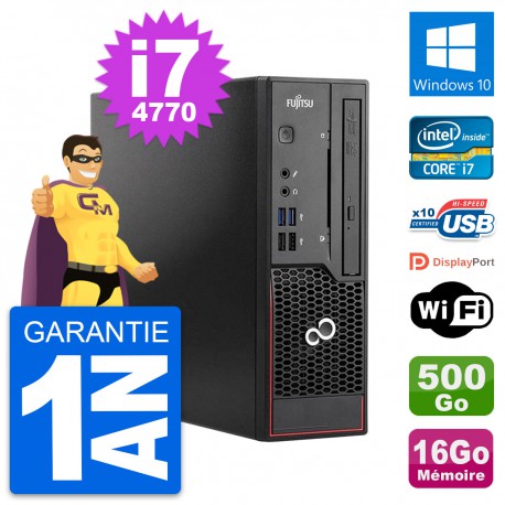 Mini PC Fujitsu Esprimo C720 SFF i7-4770 RAM 16Go Disque 500Go Windows 10 Wifi
