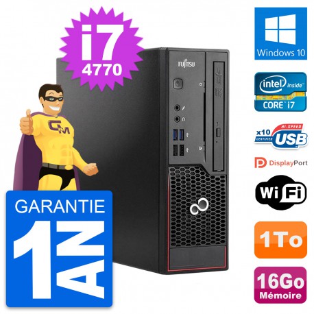 Mini PC Fujitsu Esprimo C720 SFF i7-4770 RAM 16Go Disque 1To Windows 10 Wifi