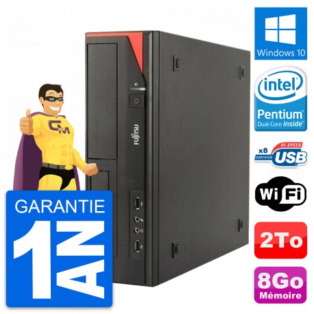 PC Fujitsu Esprimo E520 DT Intel G3220 RAM 8Go Disque Dur 2To Windows 10 Wifi