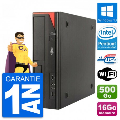 PC Fujitsu Esprimo E520 DT Intel G3220 RAM 16Go Disque Dur 500Go Windows 10 Wifi
