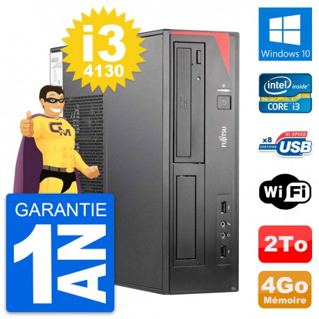 PC Fujitsu Esprimo E520 DT Intel i3-4130 RAM 4Go Disque Dur 2To Windows 10 Wifi