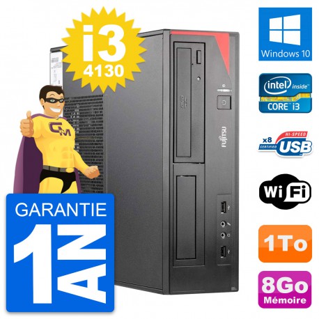 PC Fujitsu Esprimo E520 DT Intel i3-4130 RAM 8Go Disque Dur 1To Windows 10 Wifi