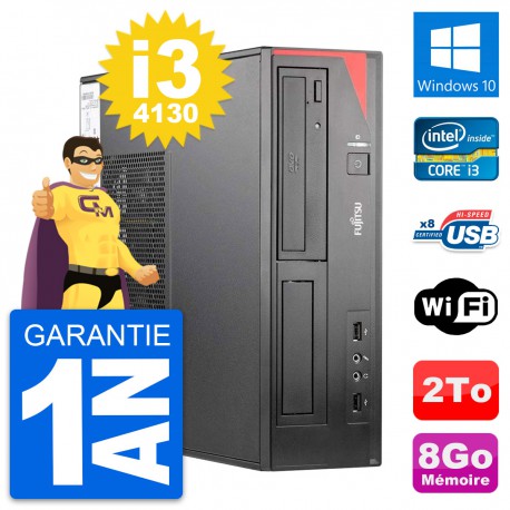 PC Fujitsu Esprimo E520 DT Intel i3-4130 RAM 8Go Disque Dur 2To Windows 10 Wifi