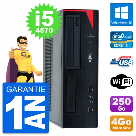 PC Fujitsu Esprimo E520 DT Intel i5-4570 RAM 4Go Disque 250Go Windows 10 Wifi