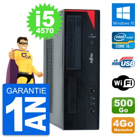 PC Fujitsu Esprimo E520 DT Intel i5-4570 RAM 4Go Disque 500Go Windows 10 Wifi
