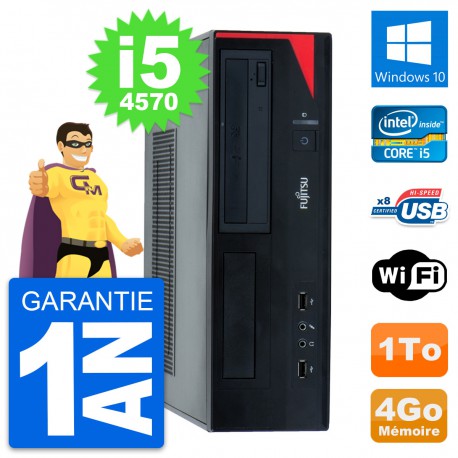 PC Fujitsu Esprimo E520 DT Intel i5-4570 RAM 4Go Disque Dur 1To Windows 10 Wifi