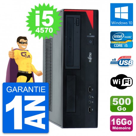 PC Fujitsu Esprimo E520 DT Intel i5-4570 RAM 16Go Disque 500Go Windows 10 Wifi