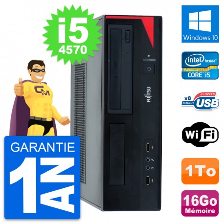 PC Fujitsu Esprimo E520 DT Intel i5-4570 RAM 16Go Disque Dur 1To Windows 10 Wifi