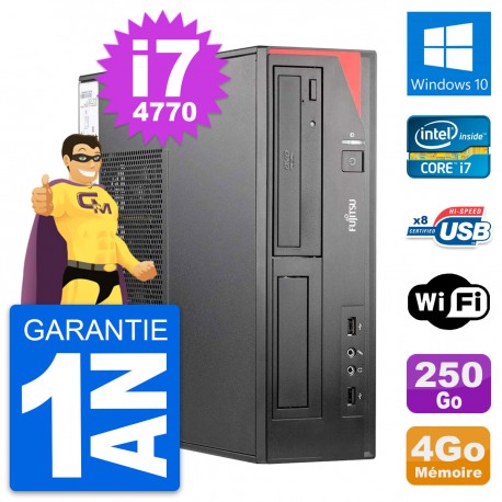 PC Fujitsu Esprimo E520 DT Intel i7-4770 RAM 4Go Disque 250Go Windows 10 Wifi